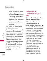 Preview for 104 page of LG AX300 (Spanish) Manual Del Usuario