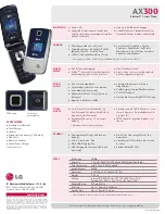 Preview for 2 page of LG AX300 Specifications