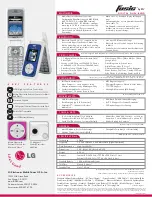 Preview for 2 page of LG AX390 -  Cell Phone Specifications