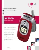 LG AX5000 Specification Sheet предпросмотр