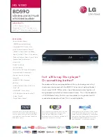 LG BD590 Specifications preview