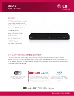 Предварительный просмотр 1 страницы LG BD640 Specifications