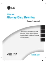 Preview for 1 page of LG BE08LU20 - 8X External Blu-ray ReWrite Drive Owner'S Manual