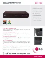 Preview for 1 page of LG BH100 Specification Sheet