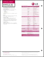 Preview for 2 page of LG BH10LS30 Specifications