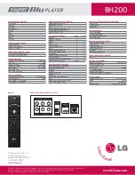 Предварительный просмотр 2 страницы LG BH200 -  Super Blu Blu-Ray Disc Specification Sheet