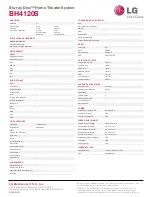 Preview for 2 page of LG BH4120S Specifications