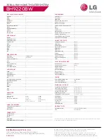 Preview for 2 page of LG BH9220BW Specifications