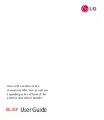 Preview for 1 page of LG BL40F User Manual