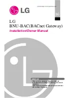 LG BNU-BAC Owner'S Manual preview