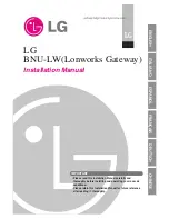 LG BNU-LW Installation Manual preview