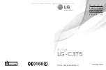 Preview for 1 page of LG C375 User Manual