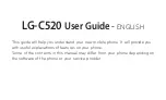 Preview for 4 page of LG C520 User Manual