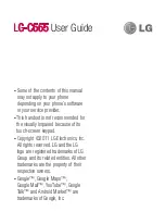 Предварительный просмотр 2 страницы LG C555 User Manual