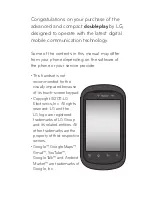 Preview for 3 page of LG C729 User Manual