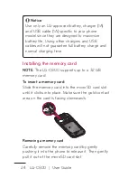 Preview for 24 page of LG C800 User Manual