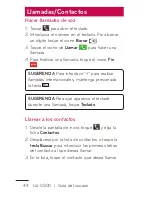 Предварительный просмотр 44 страницы LG C800DG (Spanish) Guías Del Usuario Manual