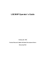 Preview for 1 page of LG C800F Operator'S Manual