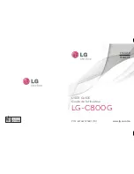 Preview for 1 page of LG C800G User Manual