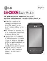 Preview for 3 page of LG C800G User Manual