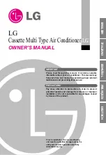 Preview for 1 page of LG Cassette Multi Type Air Conditioner Owner'S Manual