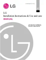 Preview for 1 page of LG Central Air Conditioning Remote Condensing Unit Installation Instructions & Use And Care