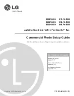 Предварительный просмотр 1 страницы LG Centric 32LP645H Commercial Mode Setup Manual