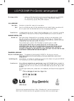 Preview for 384 page of LG Centric PCS200R Pro Installation & Setup, Quick Reference, Warranty