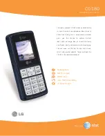 LG CG180 -  Cell Phone Specification Sheet preview