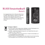 Preview for 2 page of LG Chocolate KU800 User Manual