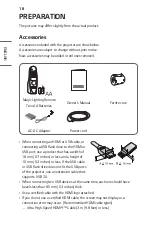 Preview for 18 page of LG CineBeam AI ThinQ Owner'S Manual