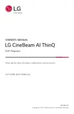 LG CineBeam Al ThinQ HU710PW Owner'S Manual preview