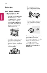 Предварительный просмотр 22 страницы LG CineBeam PH450U Owner'S Manual