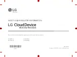 Preview for 1 page of LG Cloud Device All-in-One Thin Client Safety And Regulatory Information Manual