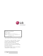 Предварительный просмотр 11 страницы LG Cloud T Series CBT42 Owner'S Manual