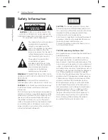 Preview for 2 page of LG CM2520 Owner'S Manual