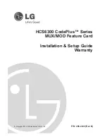 Preview for 1 page of LG CodePlus HCS6300 Series Installation & Setup Manual Warranty