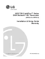Preview for 1 page of LG CodePlus HCS7720 Series Installation & Setup Manual Warranty