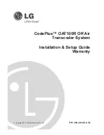 Preview for 1 page of LG CodePlus OAT100R Installation & Setup Manual