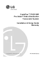 Предварительный просмотр 1 страницы LG CodePlus PIVD100R Installation & Setup Manual