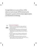 Preview for 4 page of LG Cookie User Manual