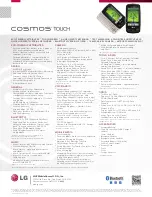 Preview for 2 page of LG Cosmos Touch Specifications