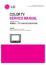 Preview for 1 page of LG CT-21Q41KE Service Manual