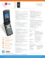 Preview for 2 page of LG CU500v Specifications