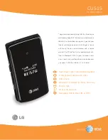 Preview for 1 page of LG CU515 -  Cell Phone 55 MB Specification Sheet