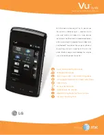 Preview for 1 page of LG CU915 -  Vu Cell Phone 120 MB Specifications