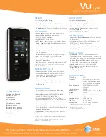 Preview for 2 page of LG CU915 -  Vu Cell Phone 120 MB Specifications