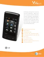 Preview for 1 page of LG CU920 Specifications