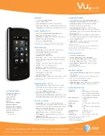 Preview for 2 page of LG CU920 Specifications