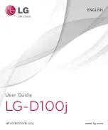 LG D100j User Manual preview